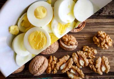 Desayuno detox (huevos cocidos y nueces)
