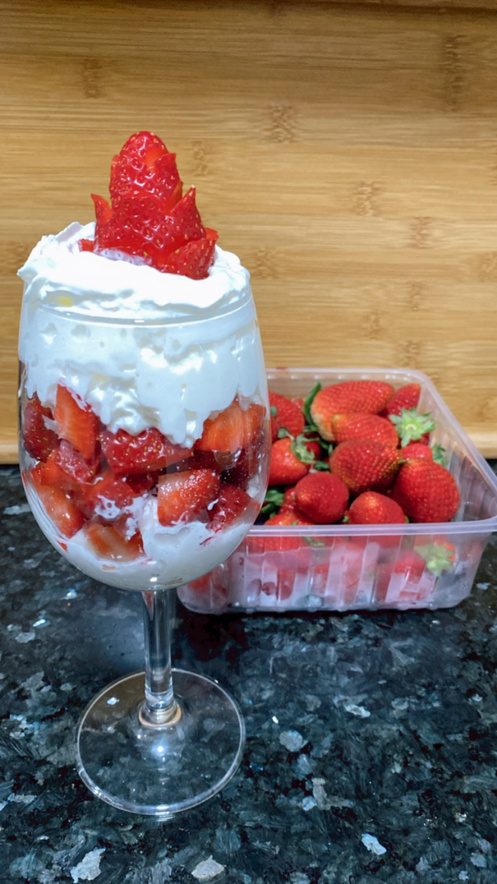 Fresas con nata montada
