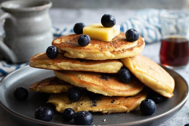 Tortitas con arándanos